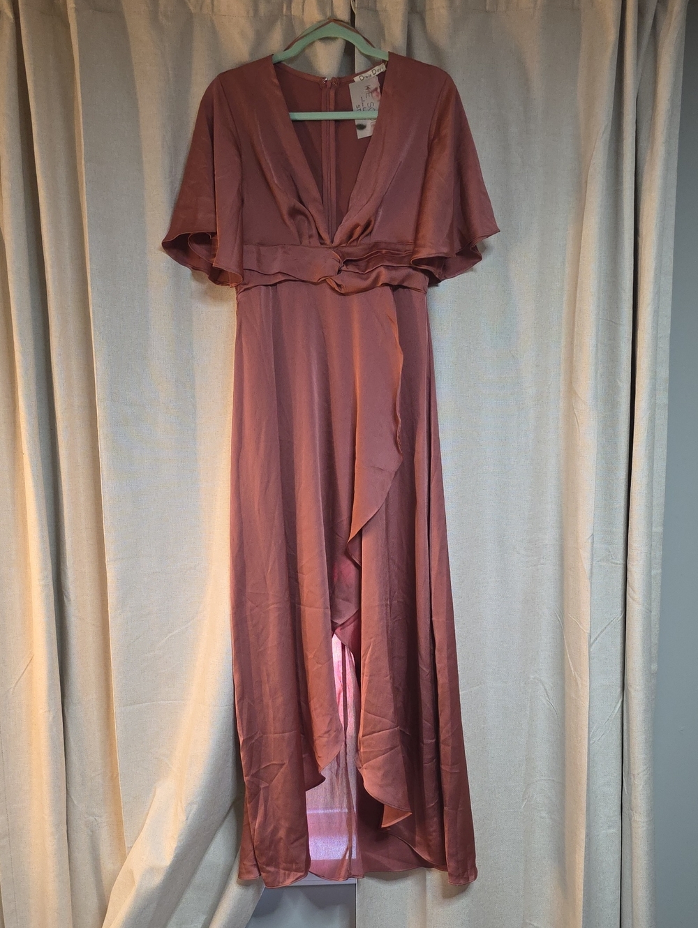 Women's Dusty Rose Wrap Maxi Dress